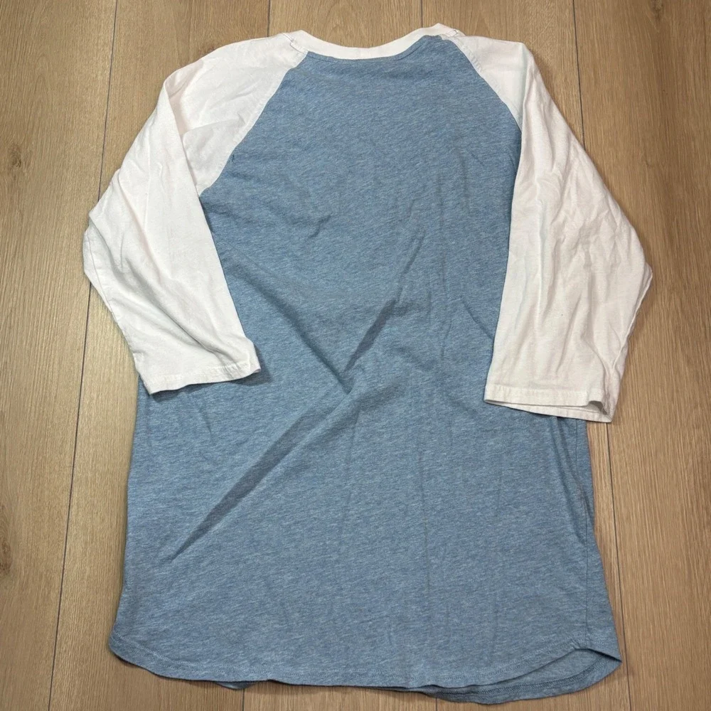 Jordan Boys Blue White Raglan 3/4 Sleeve Jumpman Baseball T-Shirt Size Large